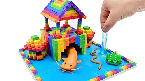 How To Make Rainbow Cave For Catfish Eel With Clay, Slime Polymer Clay Tutorial