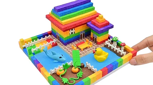 How To Make Rainbow House Has Duck, Shark Lake With Clay Polymer Clay Tutorial